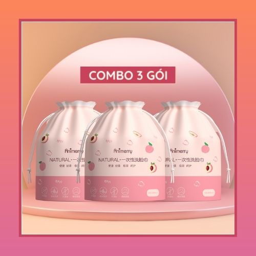 Khăn lau mặt khô tẩy trang Animerry - Khăn mặt 100% Bông tự nhiên, siêu mềm, dai, mịn