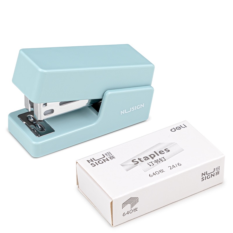 Bộ Dụng Cụ Dập Ghim Mini Bằng Kim Loại Màu Sắc Kèm 640 Kim Bấm 24 / 6 C6345