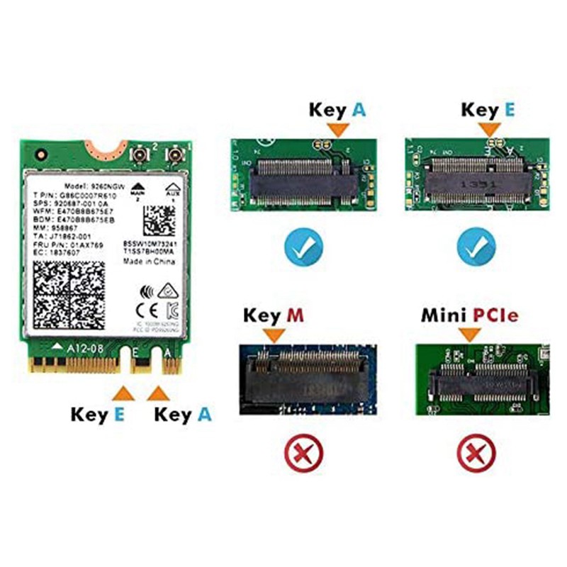 Card Wifi Không Dây Ac 9260 M.2 2230 Bluetooth 5.0 Cho Windows 10 Linux 9260ngw | BigBuy360 - bigbuy360.vn
