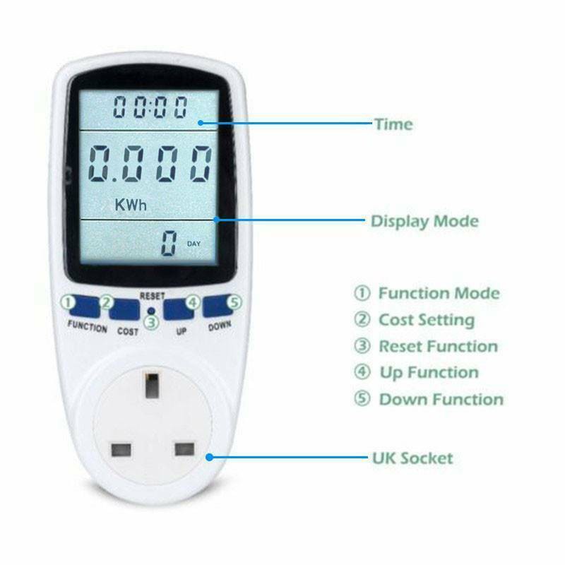 Electricity Power Consumption Meter Energy Monitor Watt Kwh Analyzer