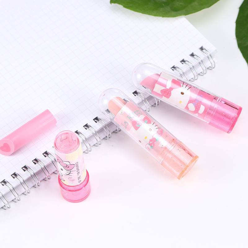 Spot Hello Kitty Eraser Elementary School Cute Children Lipstick Animated Rubber Lipstick