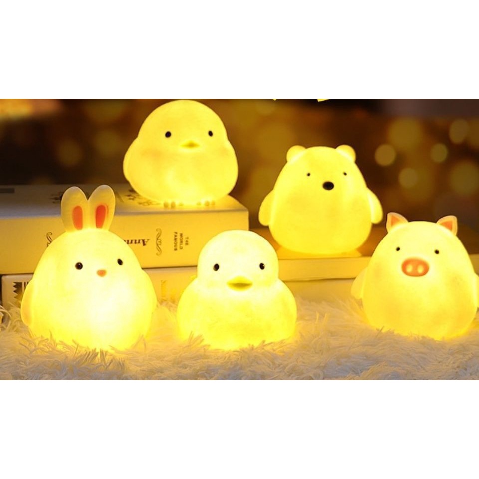 Đèn mini trang trí phòng ngủ hình 4 con vật cute dễ thương có lắp pin sử dụng lâu dài | BigBuy360 - bigbuy360.vn
