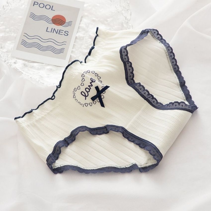 Quần lót cotton nữ viền ren Cao Cấp, Quần chip nữ nhiều họa tiết cực xinh L396