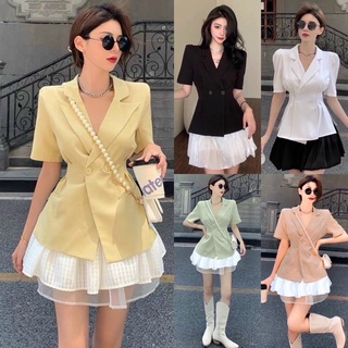 SET ÁO VEST NÚT EO KÈM CHÂN VÁY (KÈM VIDEO HÌNH THẬT)
