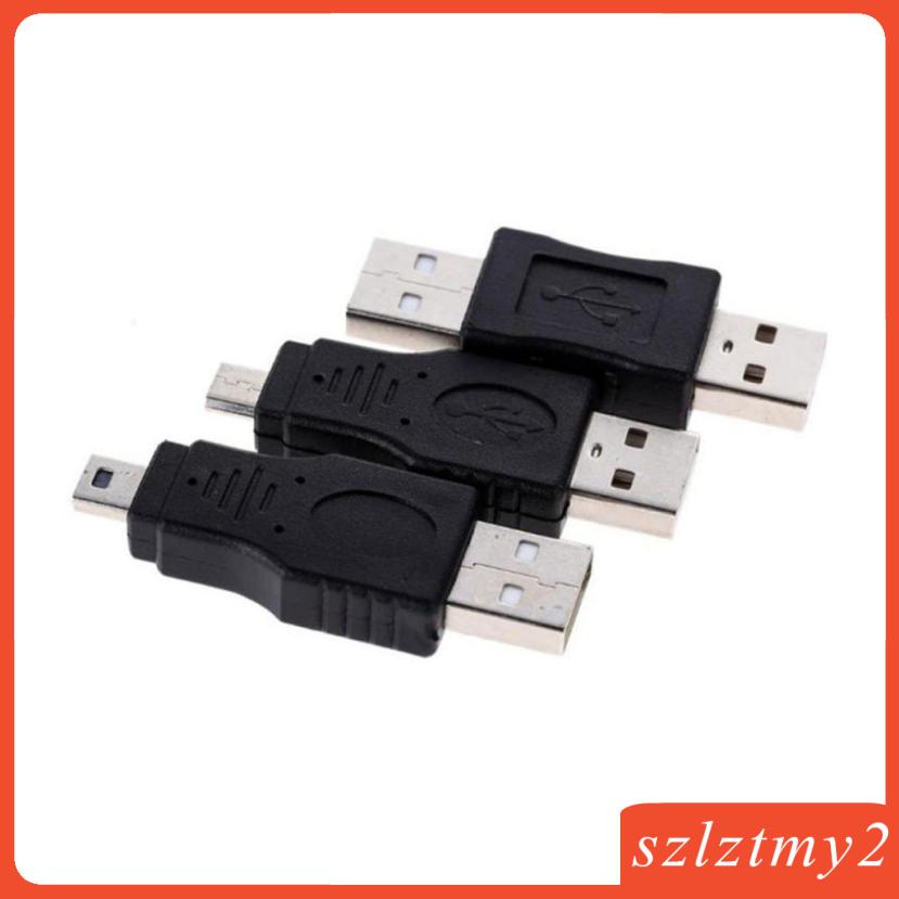 Set 12 Đầu Chuyển Đổi Otg Usb 2.0 A Male Sang Female Micro-B Mini-B | BigBuy360 - bigbuy360.vn