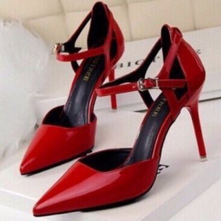 giày cao gót 7 phân da bóng cao cấp | hình thật