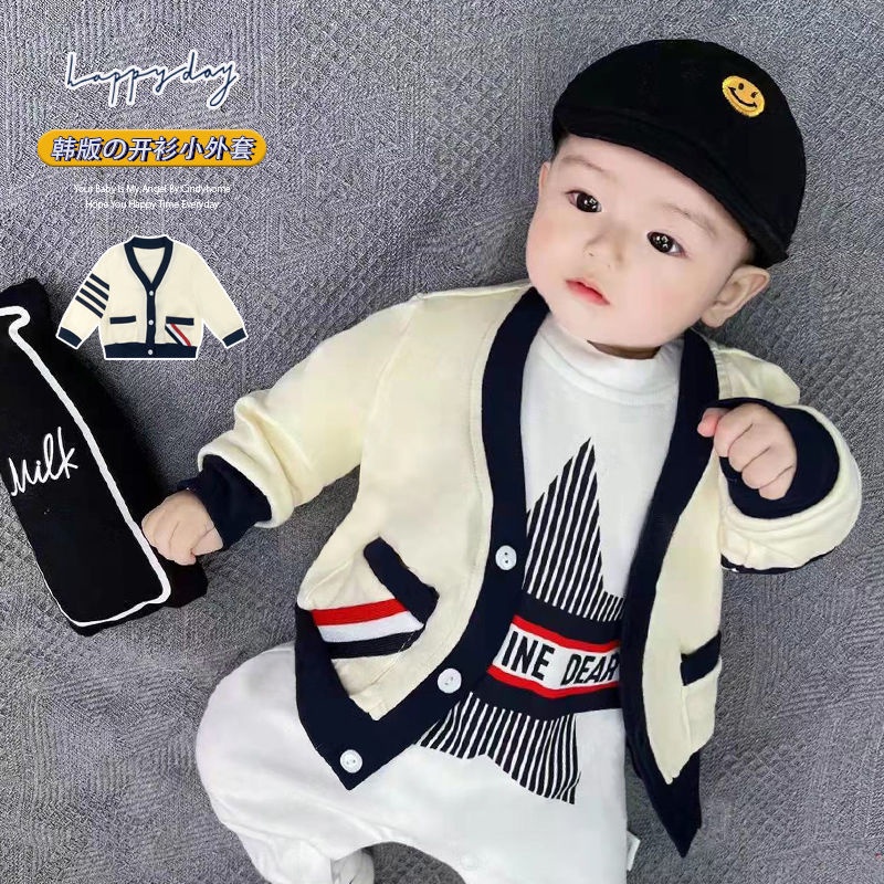 Áo Khoác Cotton Mỏng Phong Cách Hàn Quốc Cho Bé 0-18 Tháng Tuổi