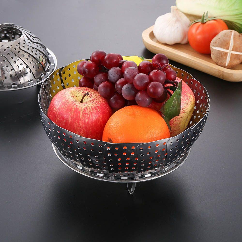 MYRONGVN Tray Steaming Rack Veggie Vegetable Cooking Multi-Function Folding Steamer Basket