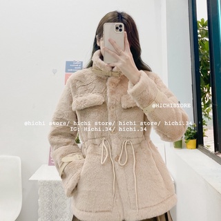 Áo khoác lông cừu ảnh thật video hichi