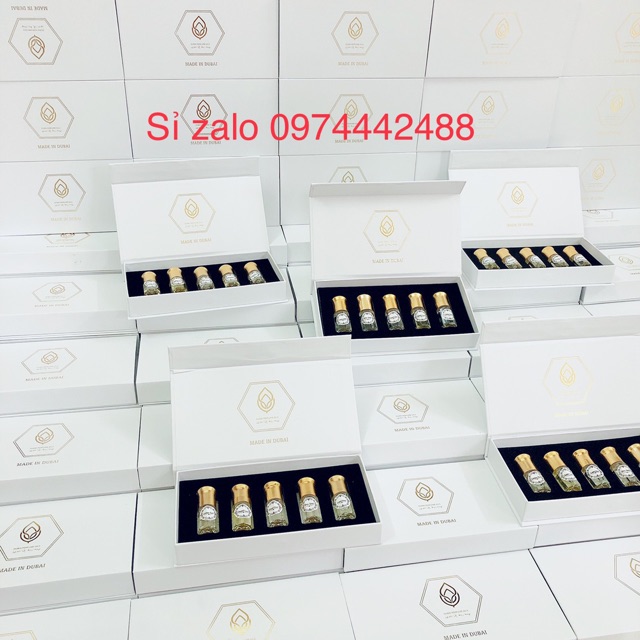 Set thử 10 tinh dầu nước hoa hàng chuẩn xách tay Dubai,tặng kèm khẩu trang Polo | Thế Giới Skin Care