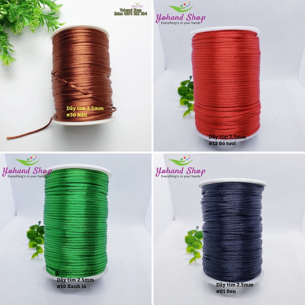 ( 1 Cuộn 90 mét ) Dây tim 2.5mm làm vòng tay handmade