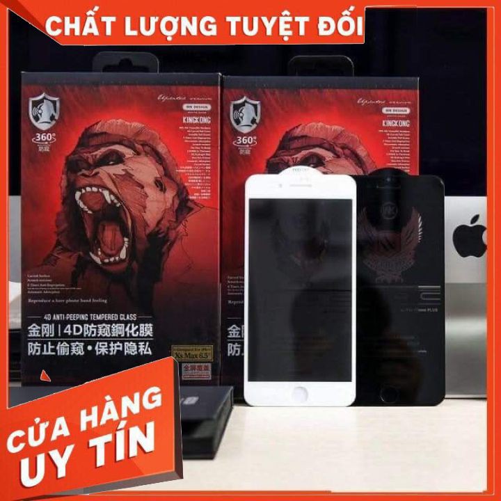 Kính cường lực Chống Nhìn Trộm 💖 WkDesign 💖 Kính Chống Nhìn TrộmKing Kong WkDesign cho iP