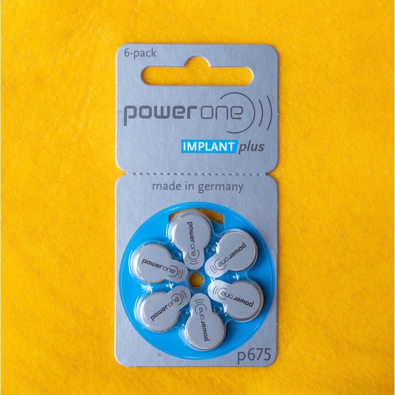 Pin Power One cho máy Điện cực ốc tai Hộp 10 vỉ (60 viên)