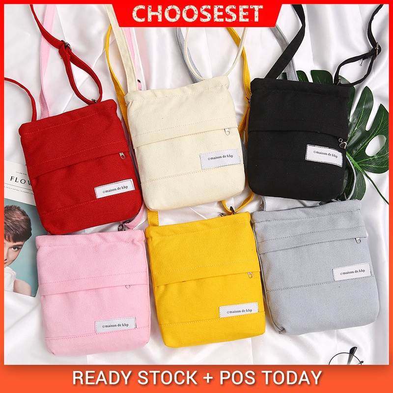 Túi Vải Canvas Mini Đựng Điện Thoại Thời Trang Cho Nữ