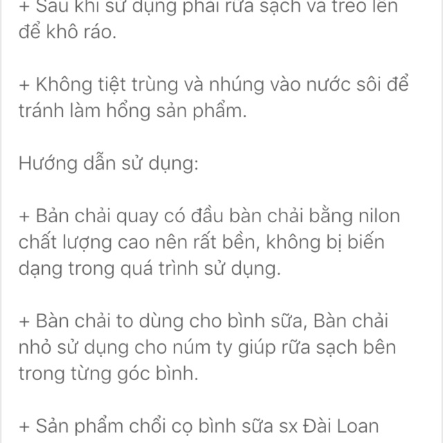 Dụng cụ rửa bình sữa cho bé
