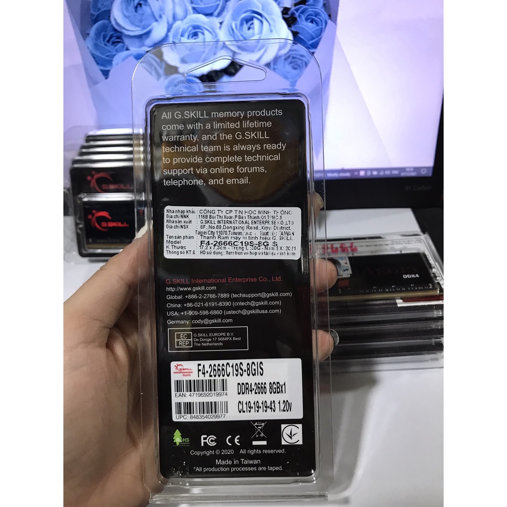 RAM GSKill 8Gb DDR4-2666 - CHÍNH HÃNG TEAM MINH THÔNG