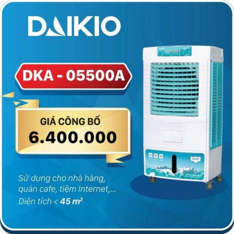 Quạt điều hòa Daikio DKA-05500A, máy làm mát không khí hơi nước công nghiệp dân dụng bảo hành 12 tháng  Daikiosan 5500A