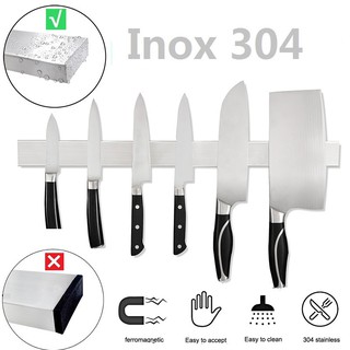 【Có hàng sẵn】100％ Inox SUS304 30/40/50CM Giá treo dao tiện dụng Thanh nam châm chất liệu dùng làm