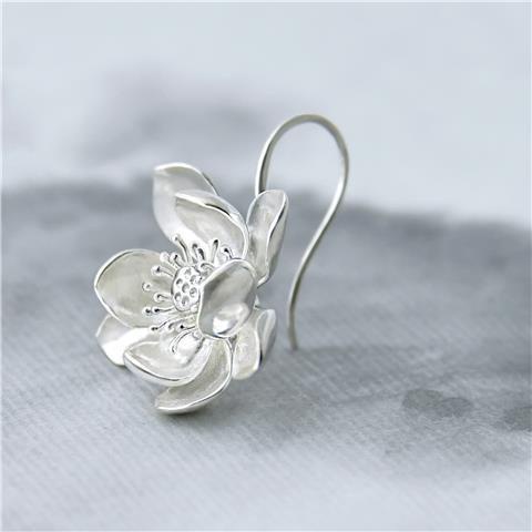Miyan Bông Tai Mạ Bạc 925 Hình Hoa Sen handmade Xinh Xắn Thời Trang