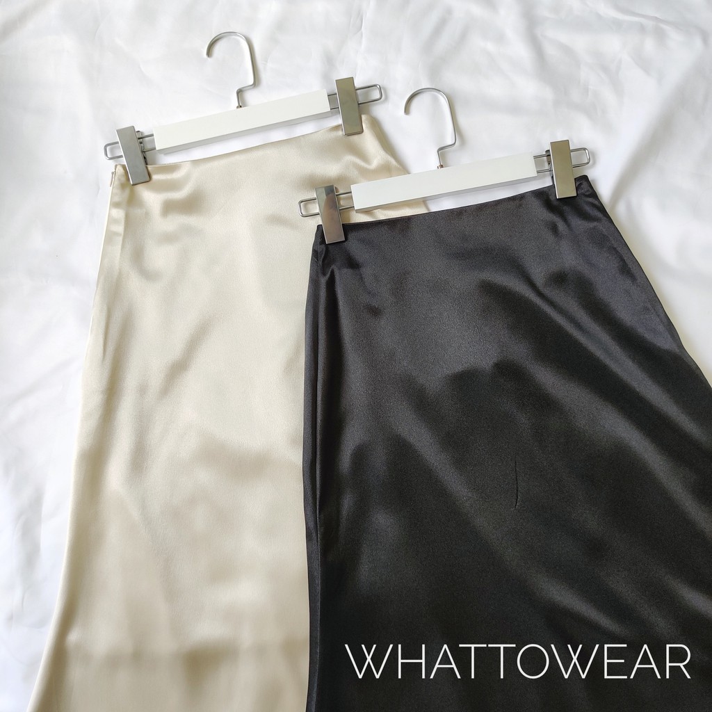 Chân váy dáng dài, chân váy lụa 2 lớp - by whattowear | BigBuy360 - bigbuy360.vn