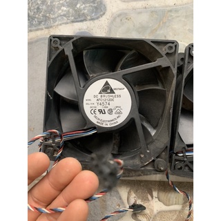 Quạt Delta vuông 12cm 12v 1A - 1.6A tháo máy chủ
