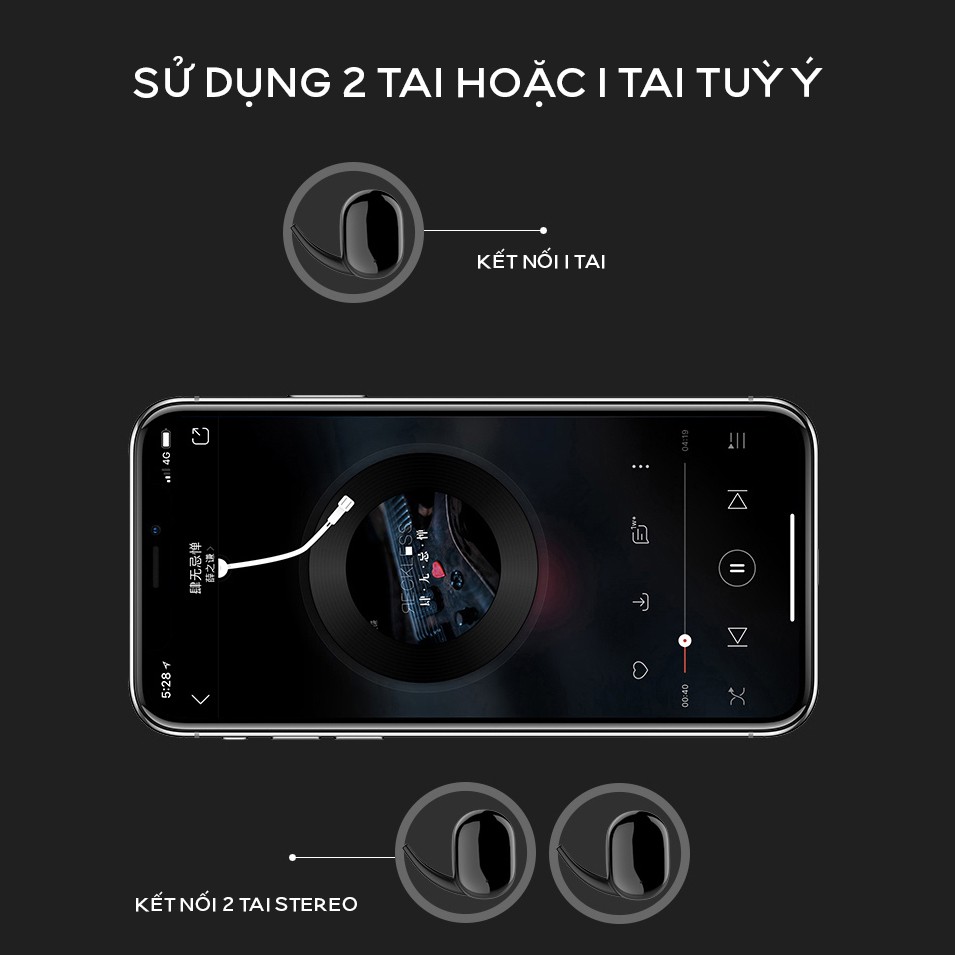 Tai Nghe Bluetooth 5.0 TWS Touch Premium - Cảm Ứng 1 Chạm - Chống Nước IPX7 - Pin 12h - Đàm Thoại - Tự Kết Nối -dc3674