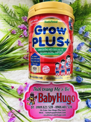 Sữa Bột Nutifood Grow Plus+ Đỏ trên 1tuổi 900g
