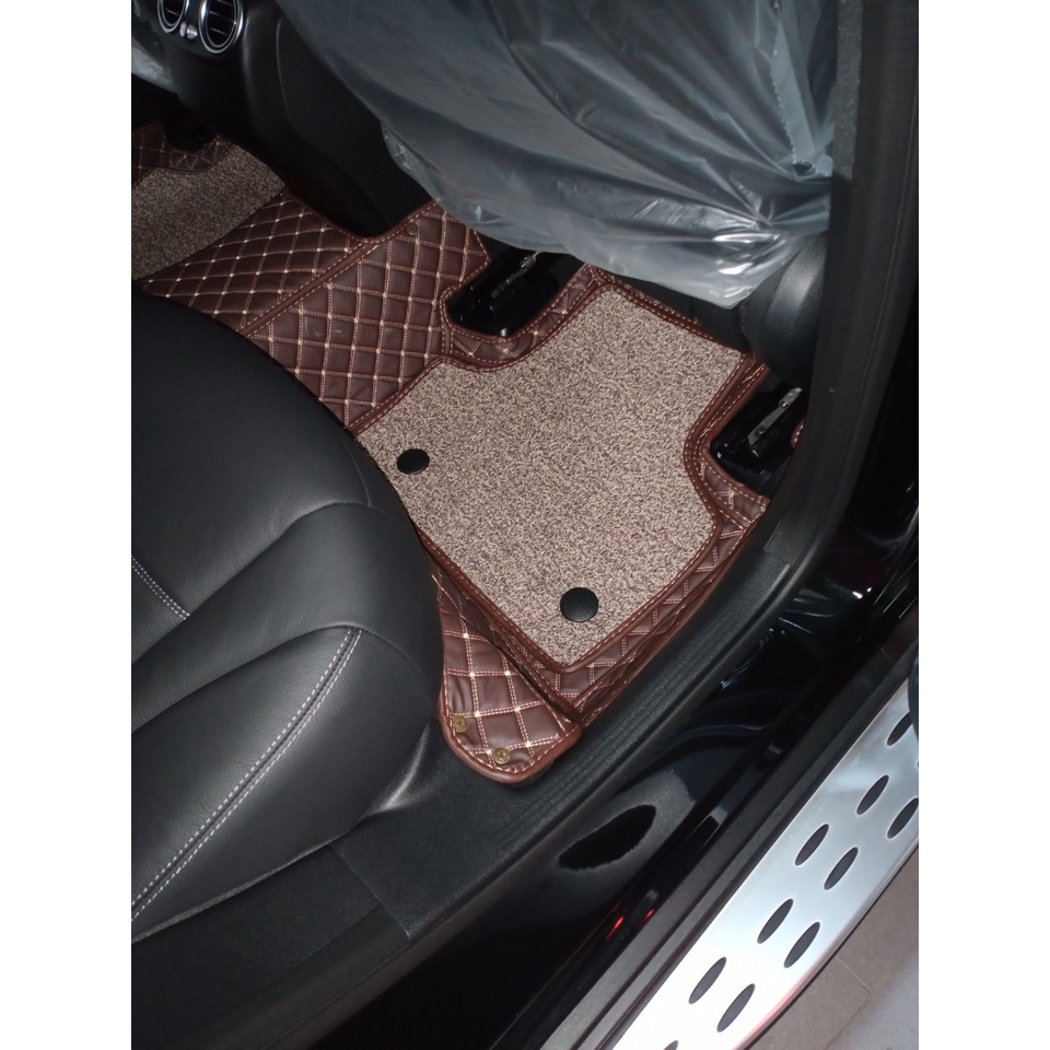 Thảm lót sàn 6D da cacbon cao cấp cho xe Mercedes GLA, Mercedes GLC 200, Mercedes GLC 250, GCL 300