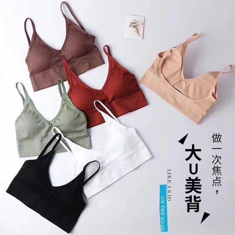 [Mã SMA071008 hoàn 10K xu đơn 0Đ] Áo bra len tăm cổ chữ V đủ màu, siêu xinh cho bạn nữ | BigBuy360 - bigbuy360.vn