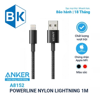[]cáp sạc anker 1m mfi a8152 bọc dù cho ip/tablet táo