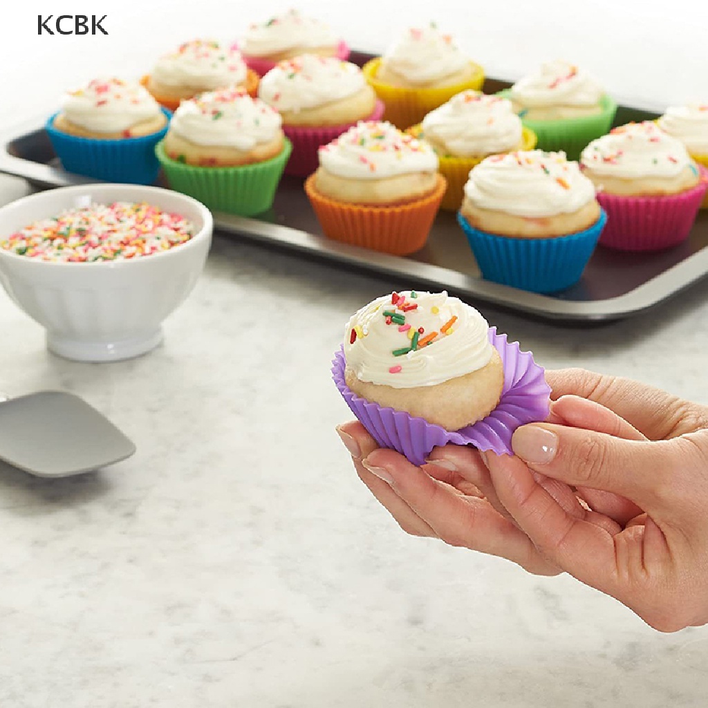 Set 6 Khuôn Silicone Làm Bánh Hình Tròn Tiện Dụng