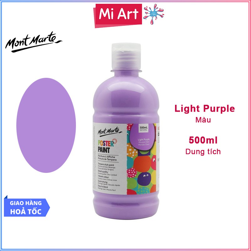 Màu Nước Poster Paint Mont Marte 500ml - Light Purple - MPST0010