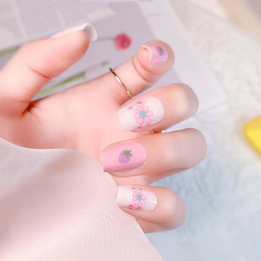 Tờ miếng dán trang trí móng tay nghệ thuật kiểu hoạt hình 3D phong cách Nhật Bản đáng yêu