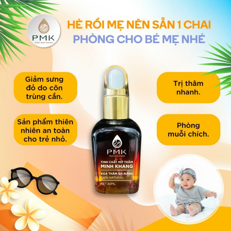 Tinh chất Xóa mờ thâm Minh Khang- Xoá thâm Sẹo,thâm mắt, thâm môi,thâm nách,thâm mụn,thâm gãi ngứa - Chính Hãng