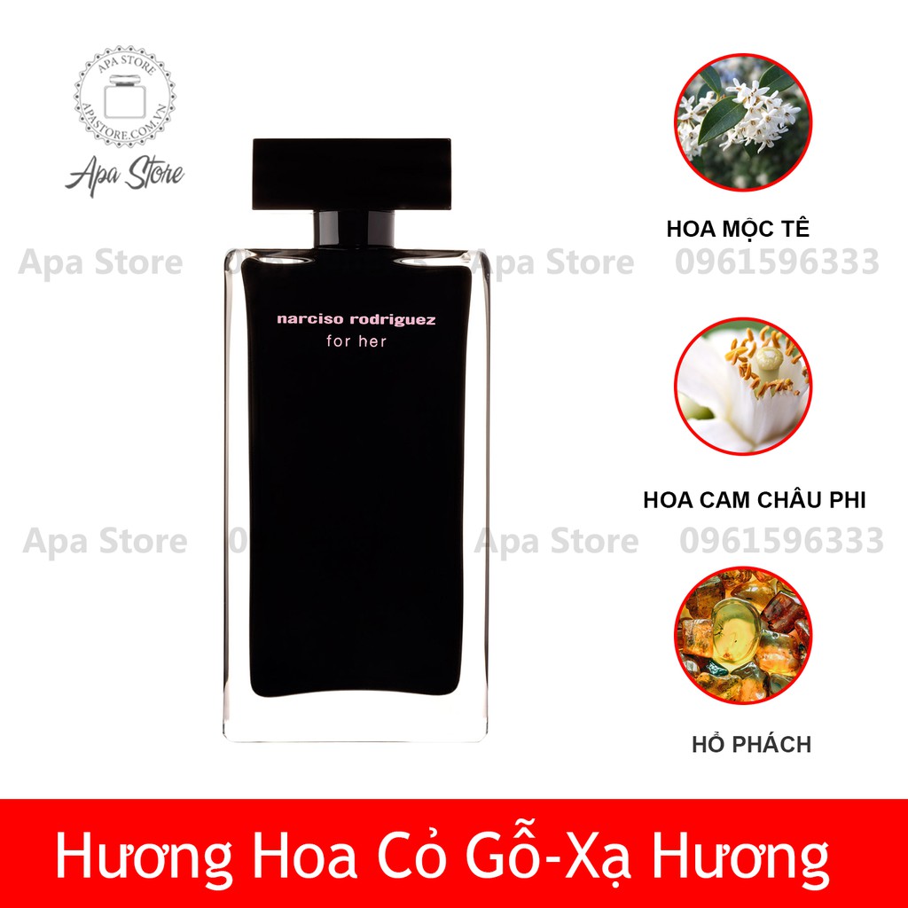 Nước Hoa Nữ 𝗡𝗮𝗿𝗰𝗶𝘀𝗼 𝗥𝗼𝗱𝗿𝗶𝗴𝘂𝗲𝘇 Nar For Her EDT Chai Đen Vỏ Hộp Hồng