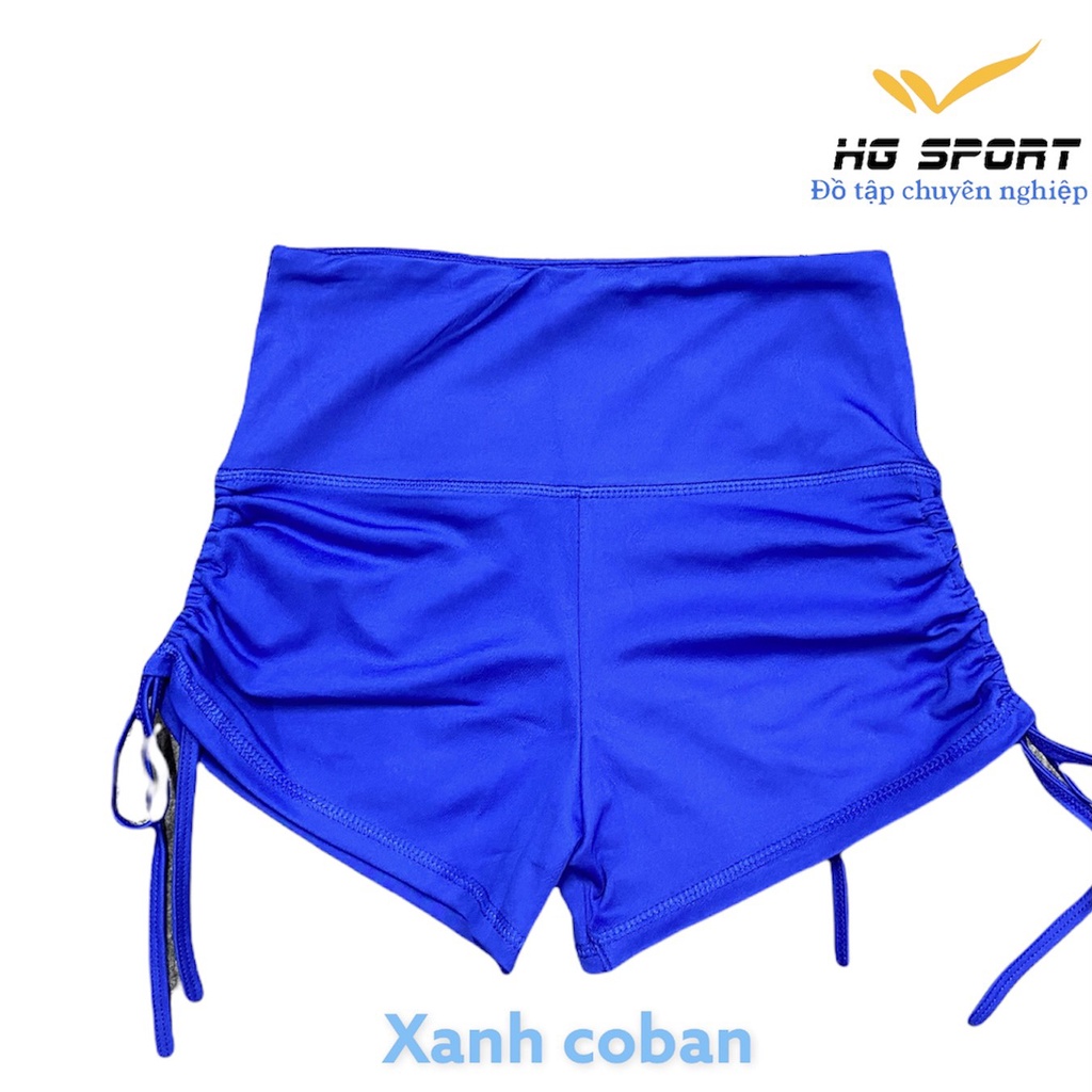 Quần Đùi Tập gym nữ, Quần Tập Thể thao, Aerobic Lưng Cao Dây Rút QDR02