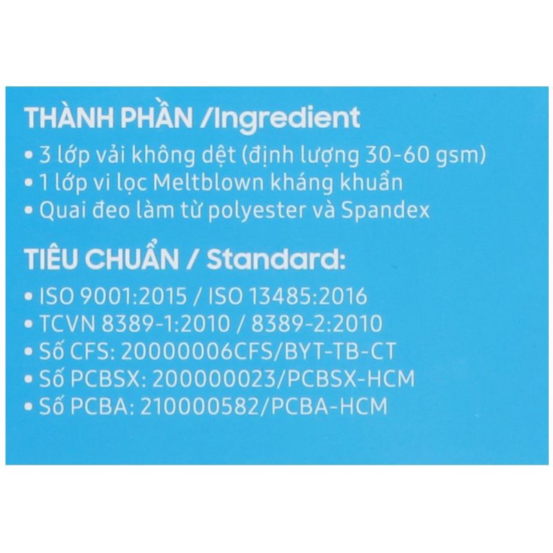 Combo 5 hộp 50 cái khẩu trang VN95 Kids cho bé