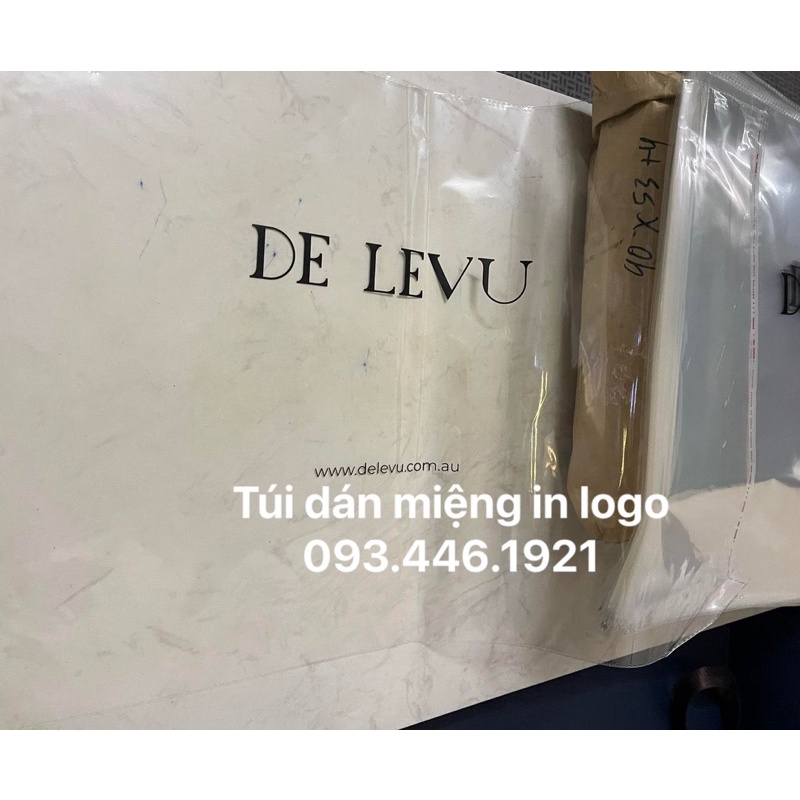nhận in túi dán miệng theo yêu cầu, túi dán mép in logo shop