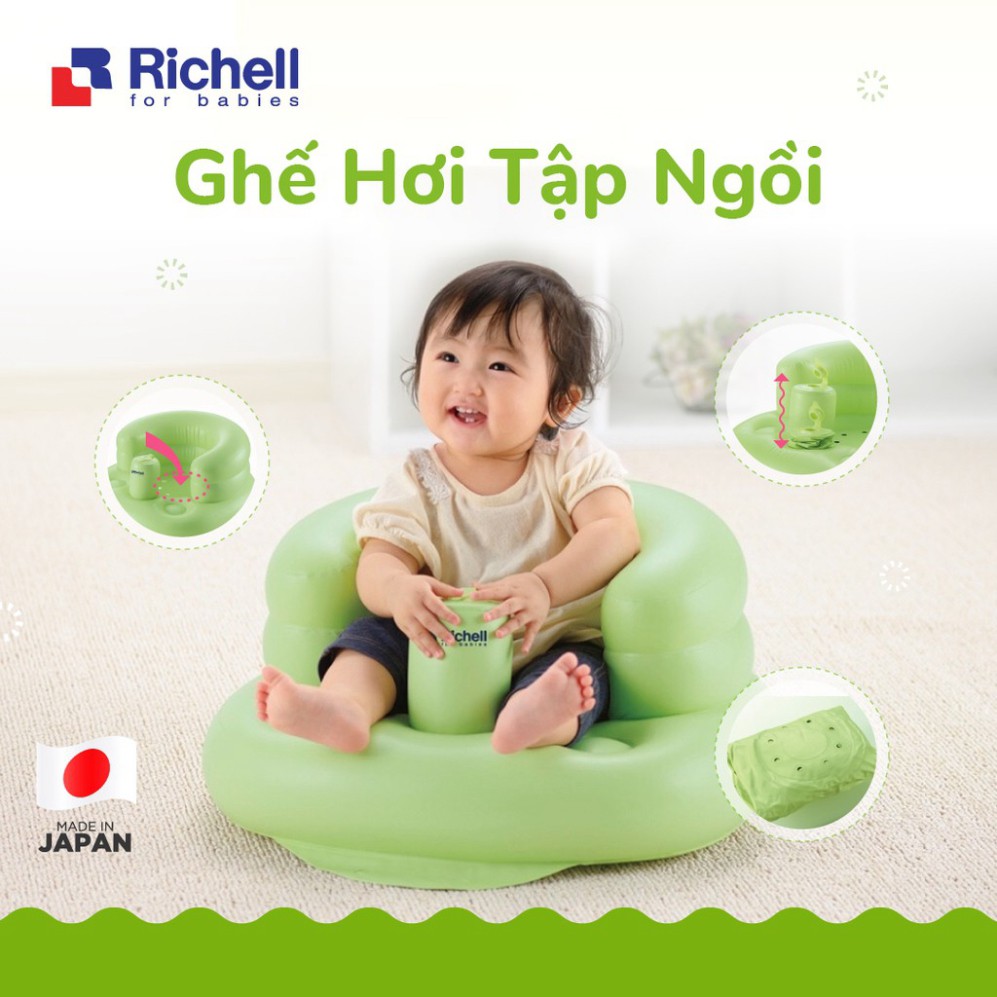 [Chính Hãng] Ghế hơi tập ngồi cho bé Richell Nhật Bản - Ghế hơi Richell cho bé tập ngồi