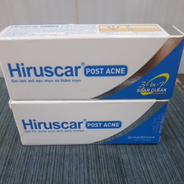 Gel làm mờ sẹo mụn và thâm mụn Hiruscar post acne