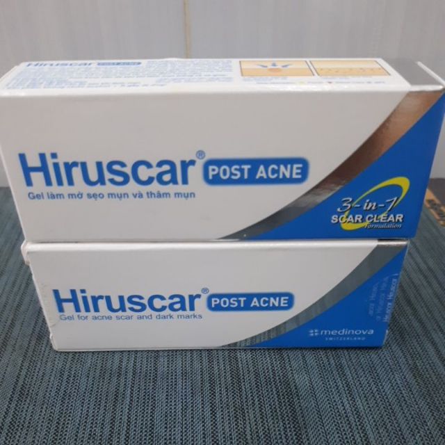 Gel làm mờ sẹo mụn và thâm mụn Hiruscar post acne ( 5g & 10g )