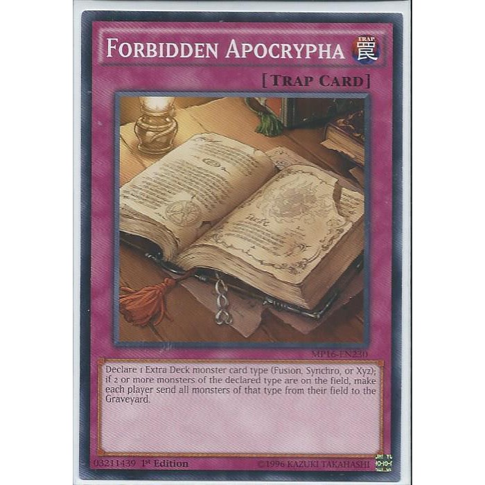 Lá bài thẻ bài Yugioh MP16-EN230 Forbidden Apocrypha