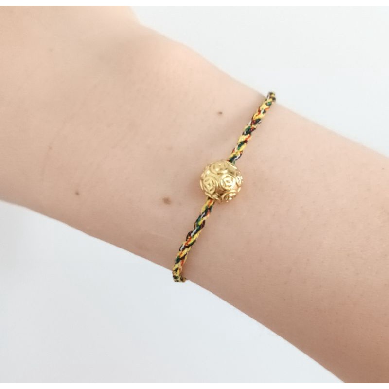 Vòng dây ngũ sắc mix bi biểu tượng kim tiền may mắn bình an