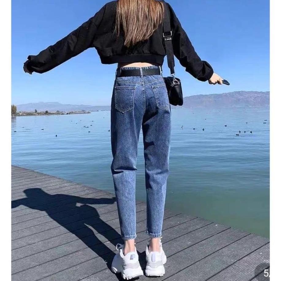Quần jean bò baggy nữ cạp cao hàng Quảng Châu phong cách Hàn Quốc sành điệu style năm 2022 SKShop22 | BigBuy360 - bigbuy360.vn