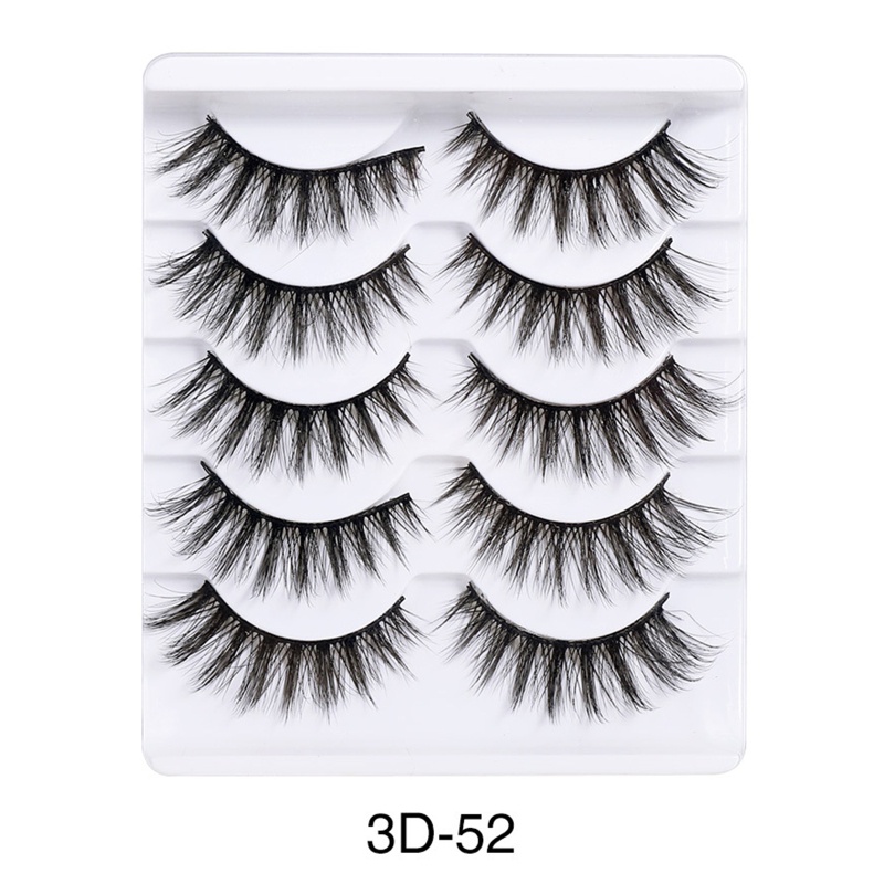 Set 5 Cặp Lông Mi Giả Đa Năng Trang Điểm Mắt Mèo Thân Thiện Với Môi Trường