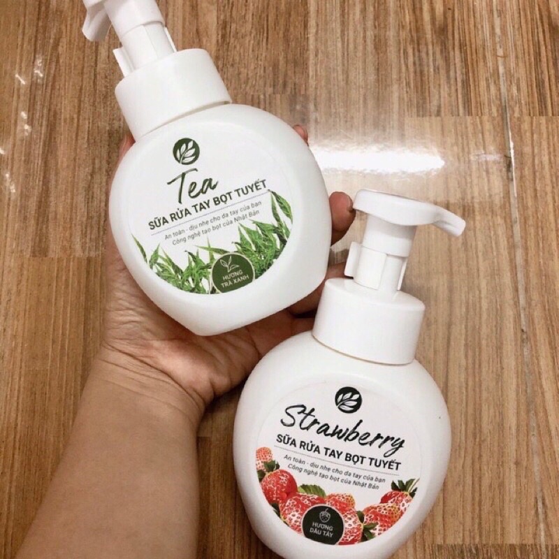 Sữa rửa tay tạo bọt tuyết hương trà xanh/hương táo/hương dâu 365ml