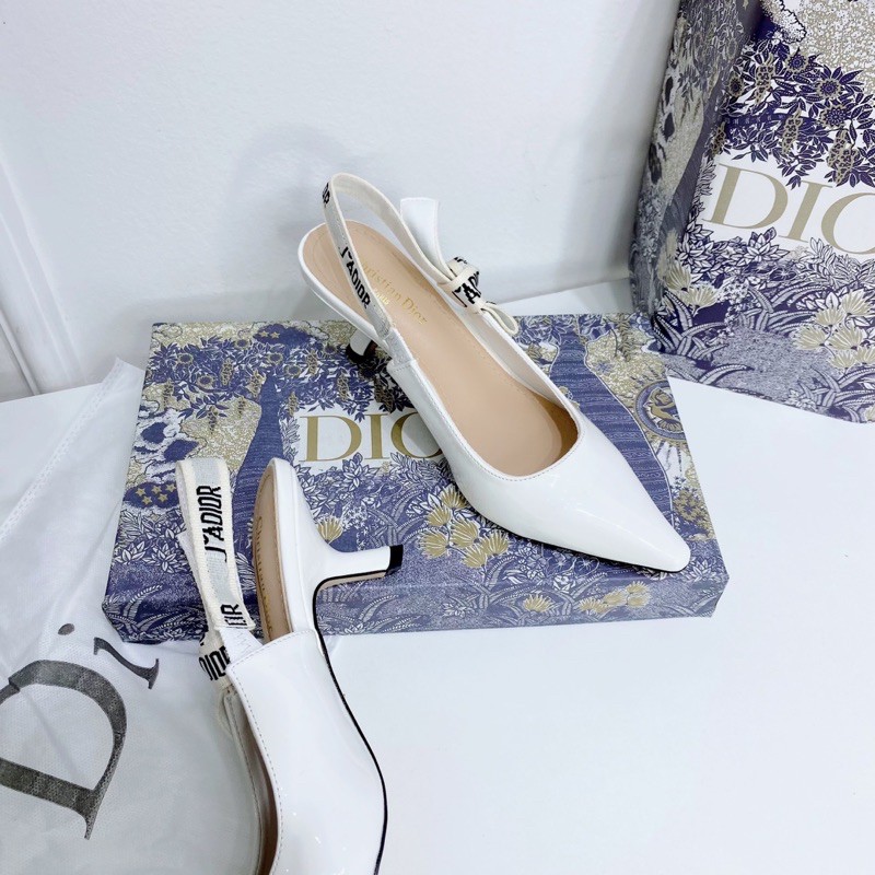 Sandal cd quai nơ gót nhọn bít mũi spsl fullbox