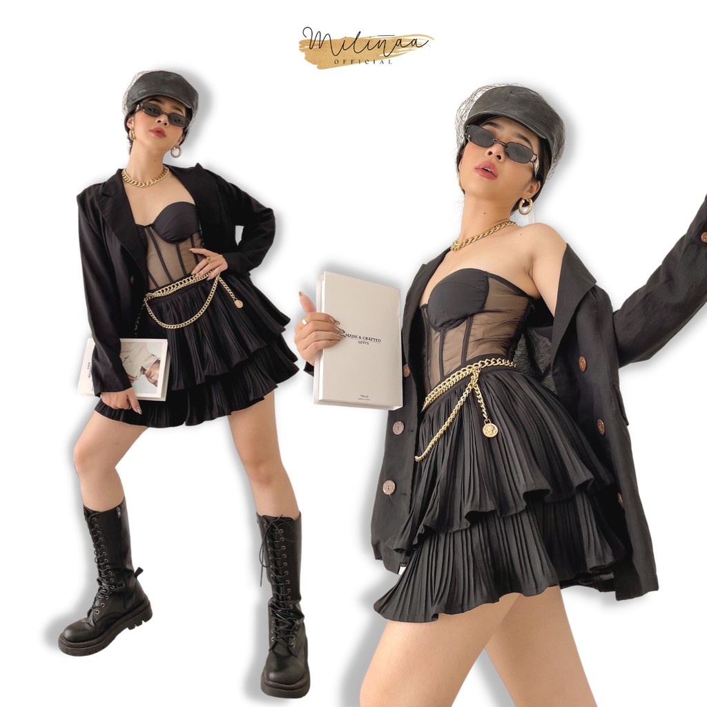 ÁO CORSET CÚP NGỰC LƯỚI C2122