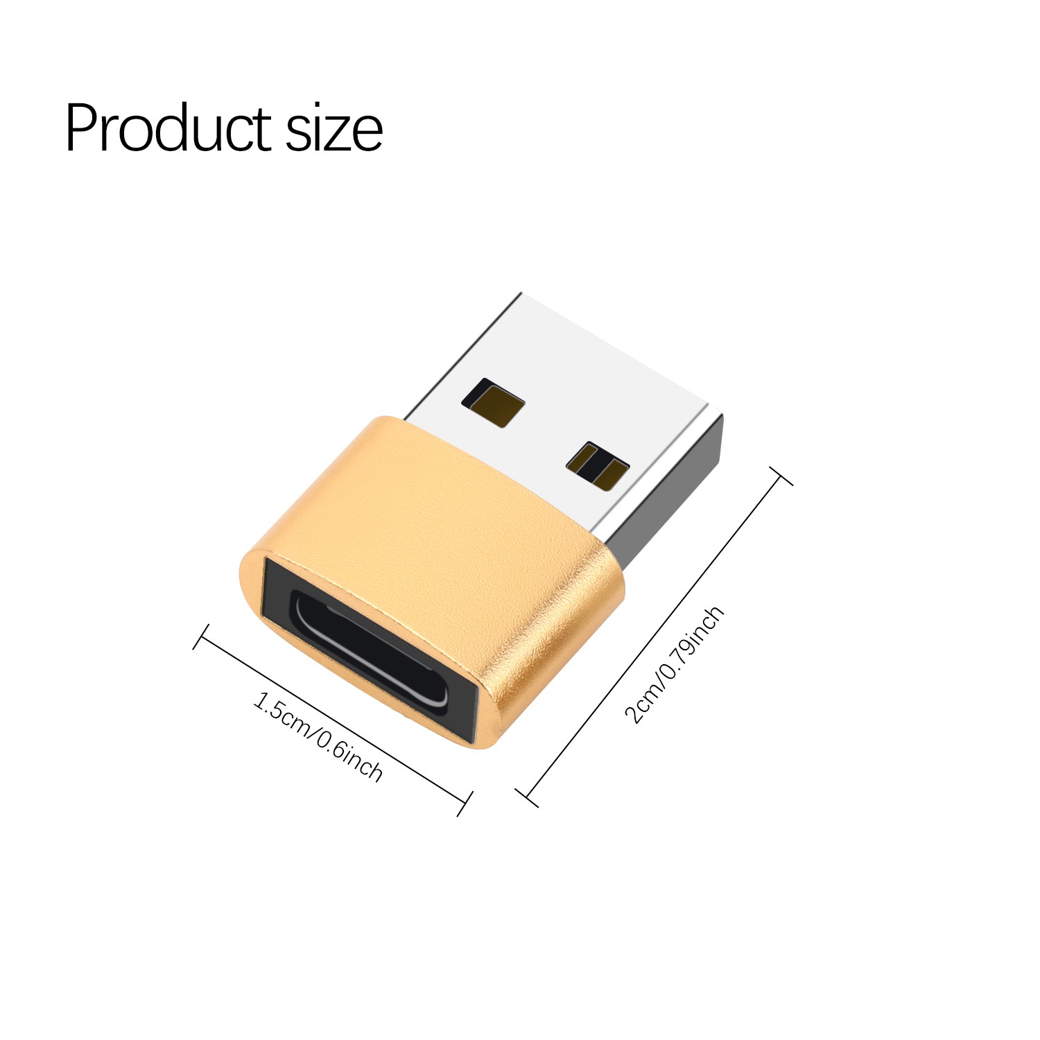 MYRON Male Usb-c to Usb Adapter Female Type c Usbc Connector Lightning Simply Safe Charger Syntech Power Converter/Multicolor
