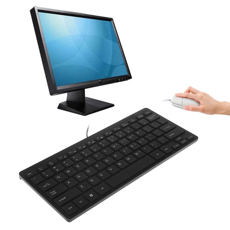 CRE  Mini Ultra Thin Quiet 104 Keys Multimedia USB Wired Keyboard For Laptop Desktop